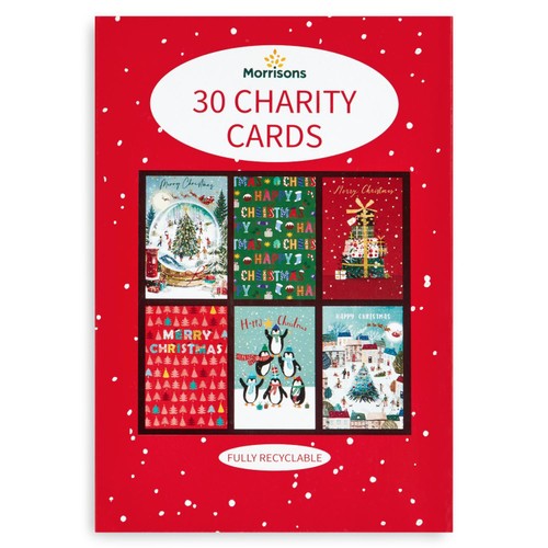 Morrisons Charity Bumper Pack Christmas Cards 30 Pack