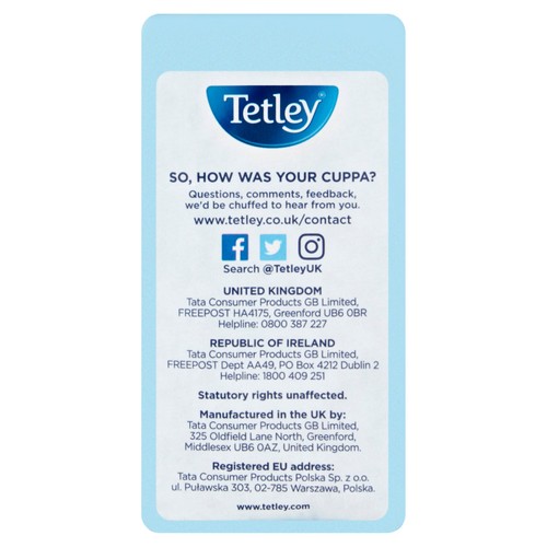 Tetley Decaf 40 Tea Bags 125g