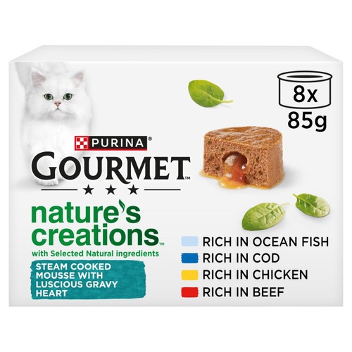 Gourmet Nature's Creations Gravy Heart Chicken Ocean Fish Wet Cat Food