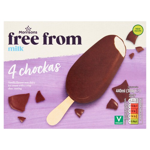 Morrisons V Taste Free From Dark Chocolate Ice Cream Sticks 