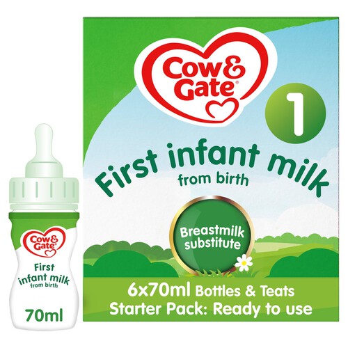 Cow & Gate 1 First Baby Milk Formula Liquid Starter Pack from Birth