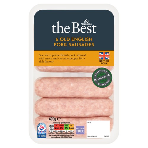 Morrisons The Best 6 Old English Pork Sausages