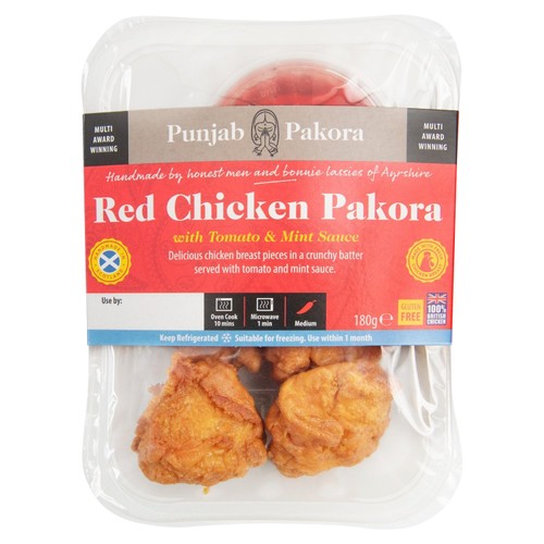 Punjab Pakora Red Chicken Pakora With Tomato & Mint Dip 