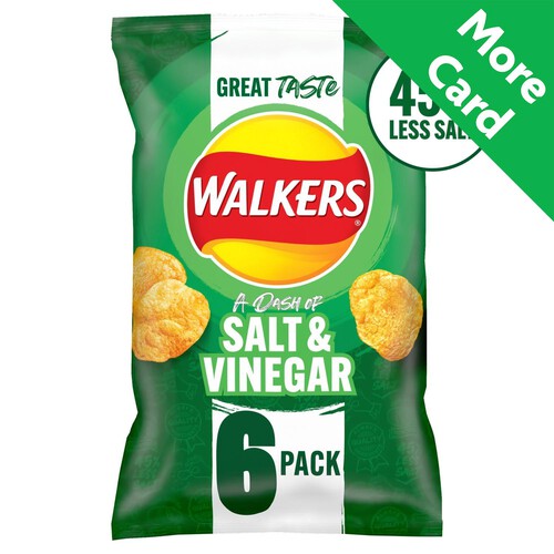 Walkers Less Salt A Dash Of Salt and Vinegar Multipack Crisps