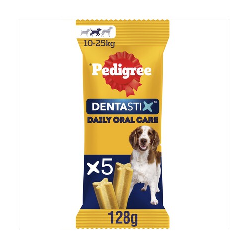 Pedigree Dentastix Daily Adult Medium Dog Treats 5 x Dental Sticks