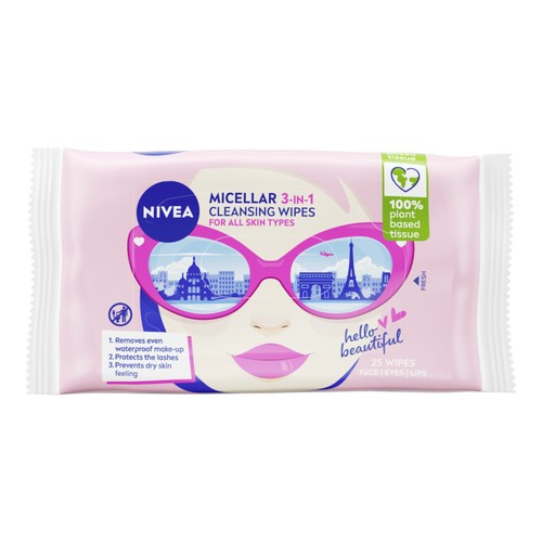 NIVEA Micellar Biodegradable Cleansing Face Wipes 