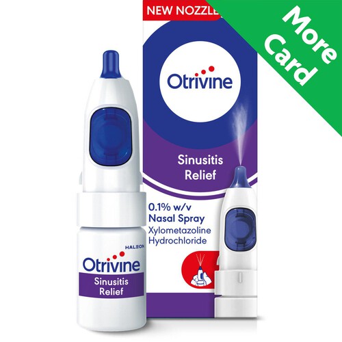 Otrivine Sinusitis Relief 0.1% Nasal Spray 