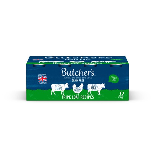 Butcher's Grain Free Tripe Loaf Recipes Dog Food Tins