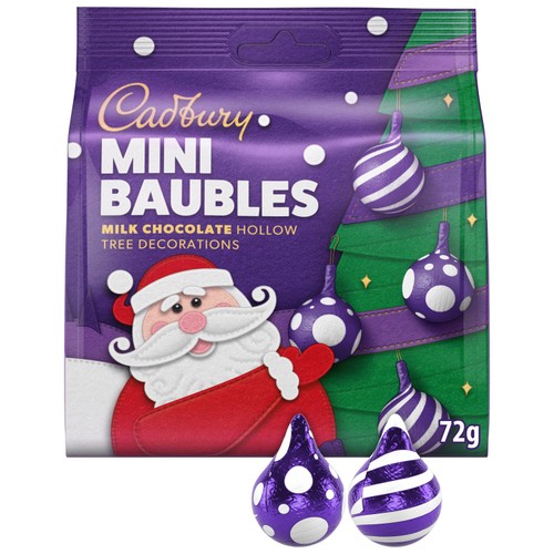 Cadbury Chocolate Tree Bauble Decorations Bag 72g