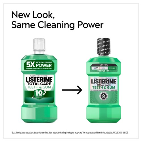 Listerine Total Care Teeth And Gum Fresh Mint Mouthwash 500ml