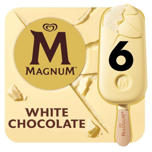 Magnum White Chocolate Ice Cream Sticks 6 x 100ml