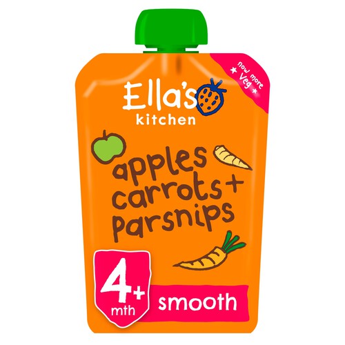 Ella's Kitchen Apples, Carrots and Parsnips Baby Food Pouch 4+ Months