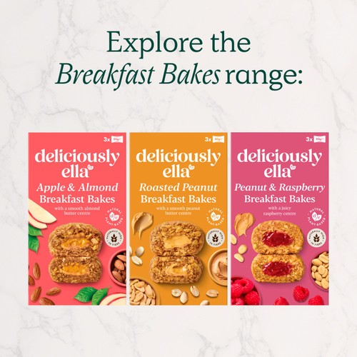 Deliciously Ella Apple & Almond On-the-Go Breakfast Bakes Multipack 3x50g