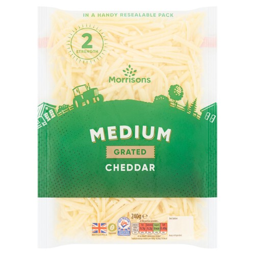 Morrisons Grated Medium White Cheddar