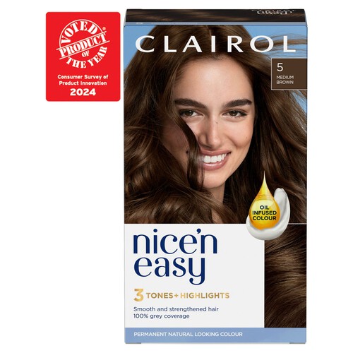 Clairol Nice'n Easy Creme Permanent Hair Dye - 5 Medium Brown