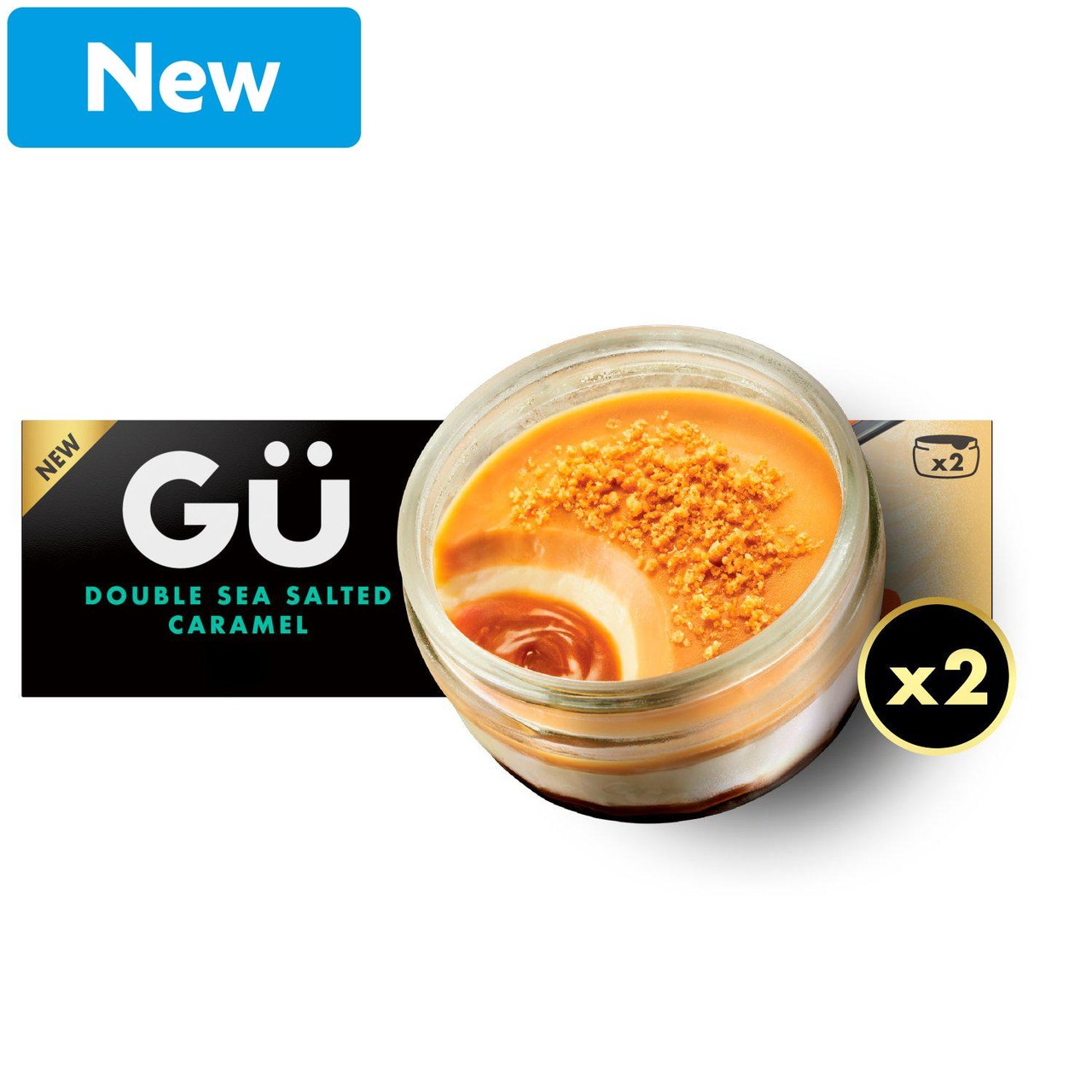 Gu Double Sea Salted Caramel A Layered Frozen Dessert 2x85g