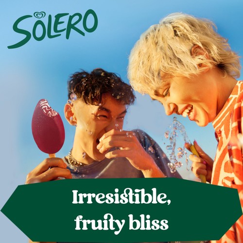 Solero Berry Bliss Ice Cream Sticks 3 x 90ml