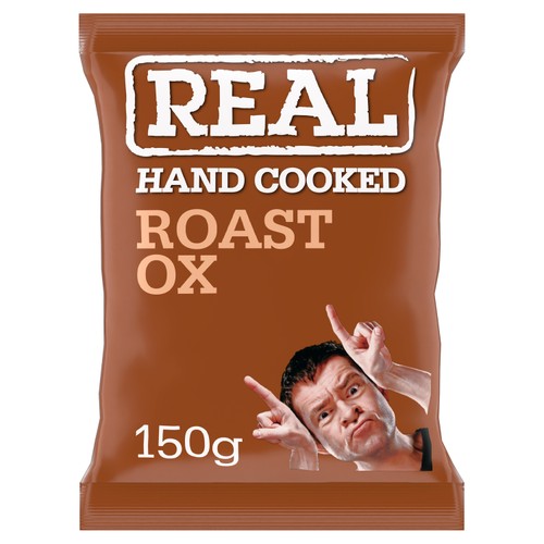 Real Handcooked Roast Ox Crisps   150g