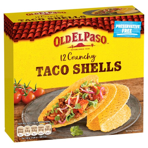 Old El Paso Crunchy Taco Shells x12