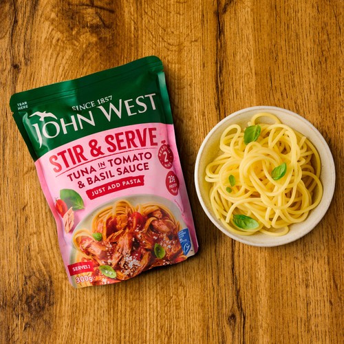 John West Stir & Serve Tuna in Tomato & Basil Sauce   300g