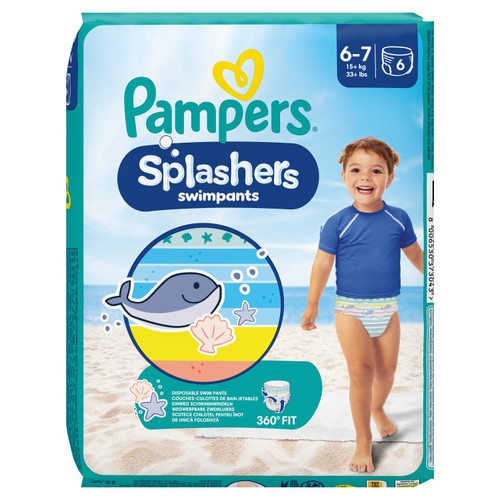 Pampers Splashers Size 6-7 Disposable Swim Nappies 15kg+