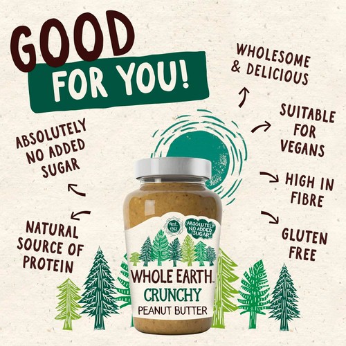 Whole Earth Crunchy Peanut Butter   454g