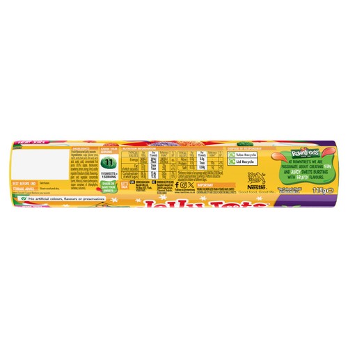 Rowntree's Jelly Tots Sweets Giant Tube 115g