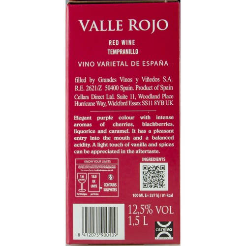 Valle Rojo Tempranillo 1.5l