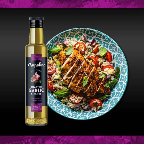 Napolina Roasted Garlic & Herbs Olive Oil 