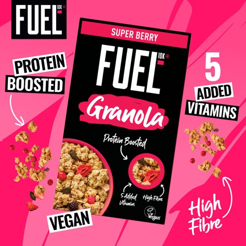 FUEL10K Super Berry Protein Granola Breakfast Cereal   400g