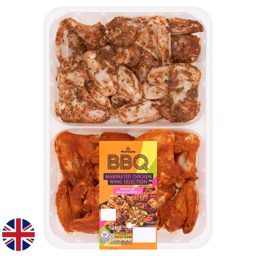 Morrisons British BBQ Marinated Chicken Wings Selection Pack 1.2kg