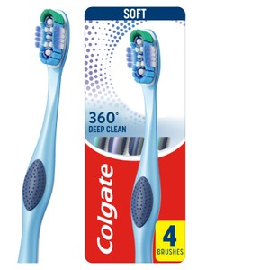 Colgate 360 Deep Clean Soft Manual Toothbrush 4 Pack
