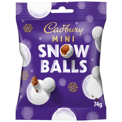 Cadbury Dairy Milk Chocolate Mini Snow Balls 74g