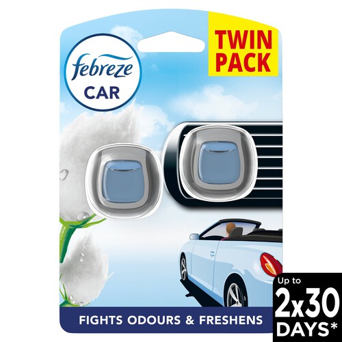 Febreze Twin Car Clip Cotton Fresh Air Freshener 