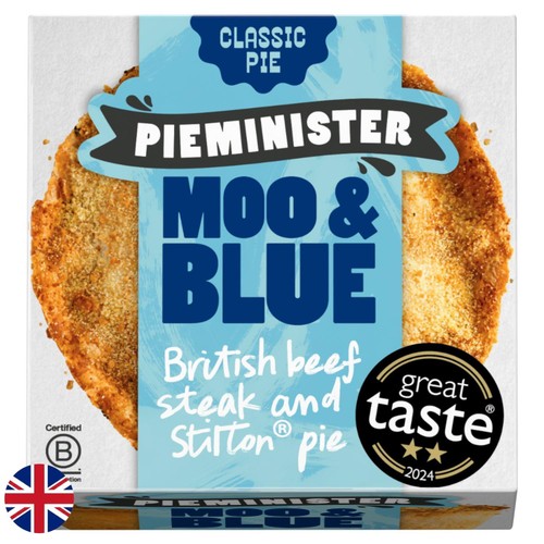 Pieminister Moo & Blue British Beef Steak & Stilton Pie 255g