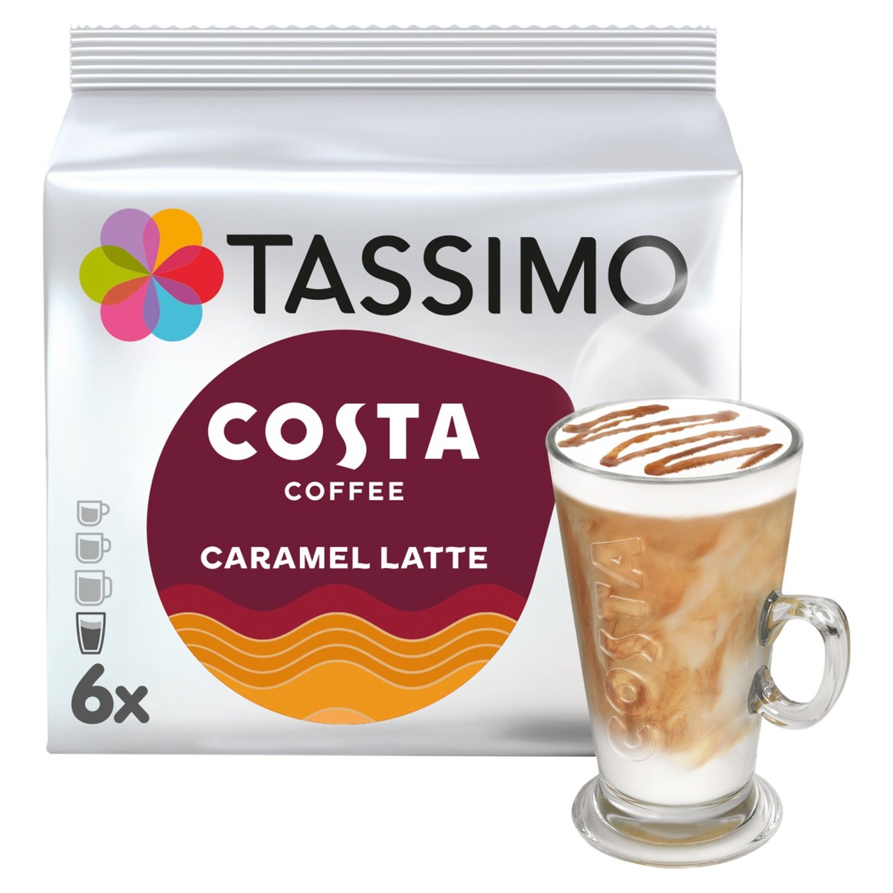 Tassimo Costa Caramel Latte 6 Cups