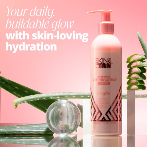 Skin & Tan Body Glow Medium Gradual Everyday Self-Tan Lotion 280Ml
