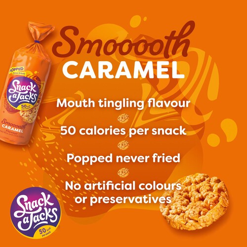 Snack A Jacks Jumbo Caramel Sharing Rice Cake Crisps