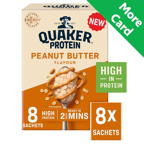 Quaker High Protein Peanut Butter Porridge Sachets Oat So Simple 