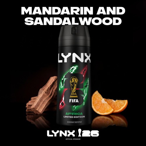 Lynx Africa Body Spray Deodorant Aerosol 150ml