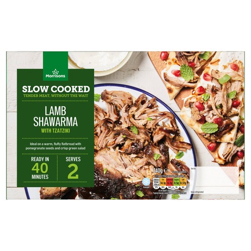 Morrisons Slow Cooked Lamb Shawarma With Tzatziki 340g