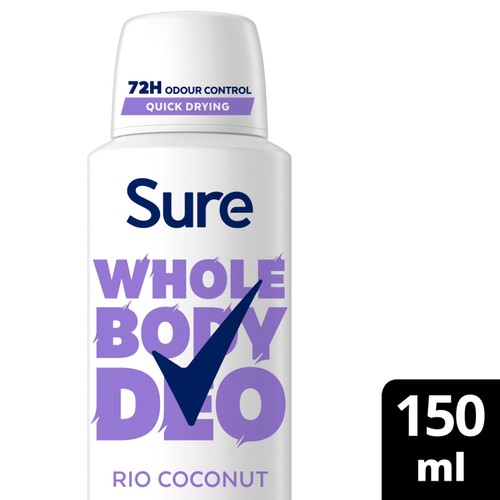 Sure Women Rio Coconut 72H Whole Body Deodorant   150ml