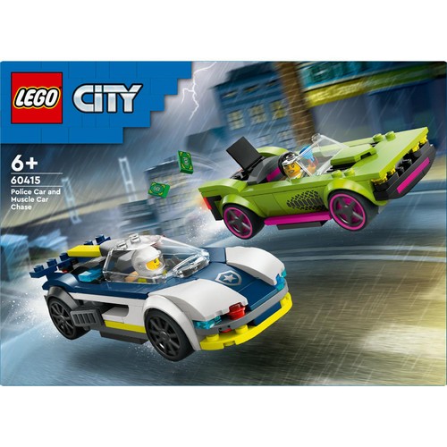 Lego City Police Car And Muscle Car Chase