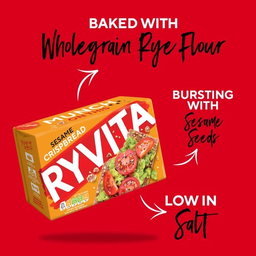 Ryvita Crispbread Sesame Crackers 