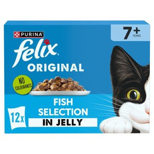 Original Senior Fish Selection in Jelly Wet Cat Food 12x85g