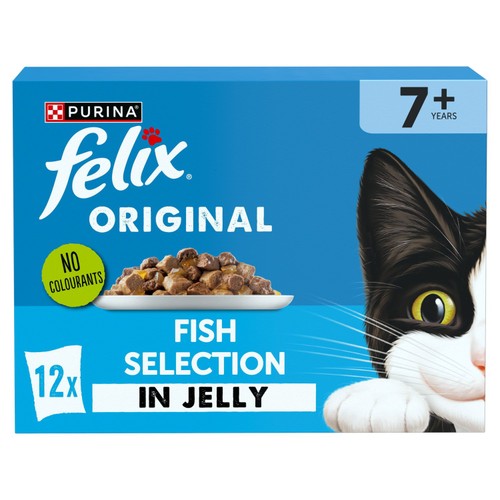 FELIX Original Senior 7+ Fish Selection in Jelly Wet Cat Food    12x85g