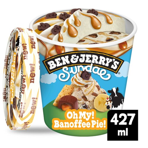 Ben & Jerry's Sundae Oh My Banoffee Pie Ice Cream Tub