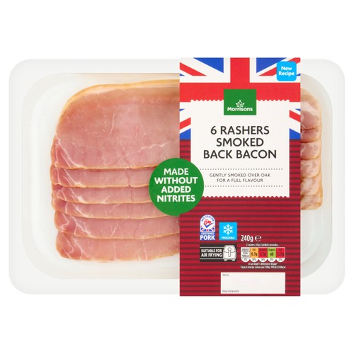 Morrisons Made Without Added Nitrites Smoked Back Bacon 240g