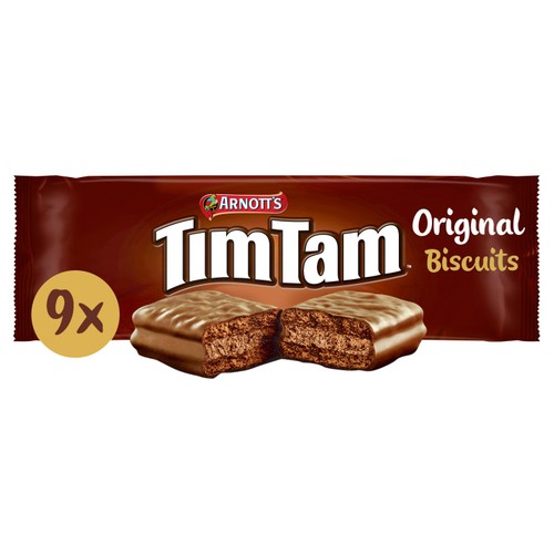 Arnotts Tim Tam Milk Chocolatey Biscuits Original 9 Pack