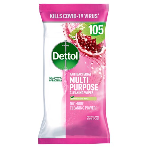 Dettol Multi purpose Cleaning Wipes Pomegranate Large 